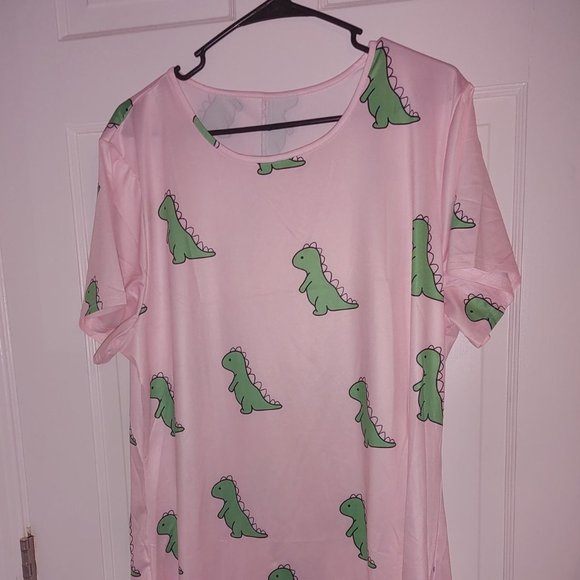 Source Unknown Other - Pink Dinosaur Nightgown